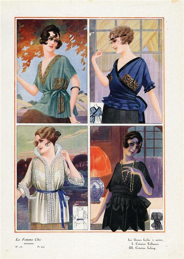 La Femme Chic, Les blouses faciles à mettre, création Tollmann, création Lelong