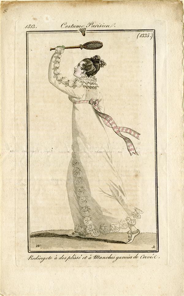 Costume Parisien 'Redingote à dos plissé et à Manches garnies de Crevé'.