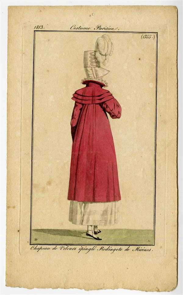 Costume Parisien 'Chapeau de Velours épinglé. Redingote de Mérinos'