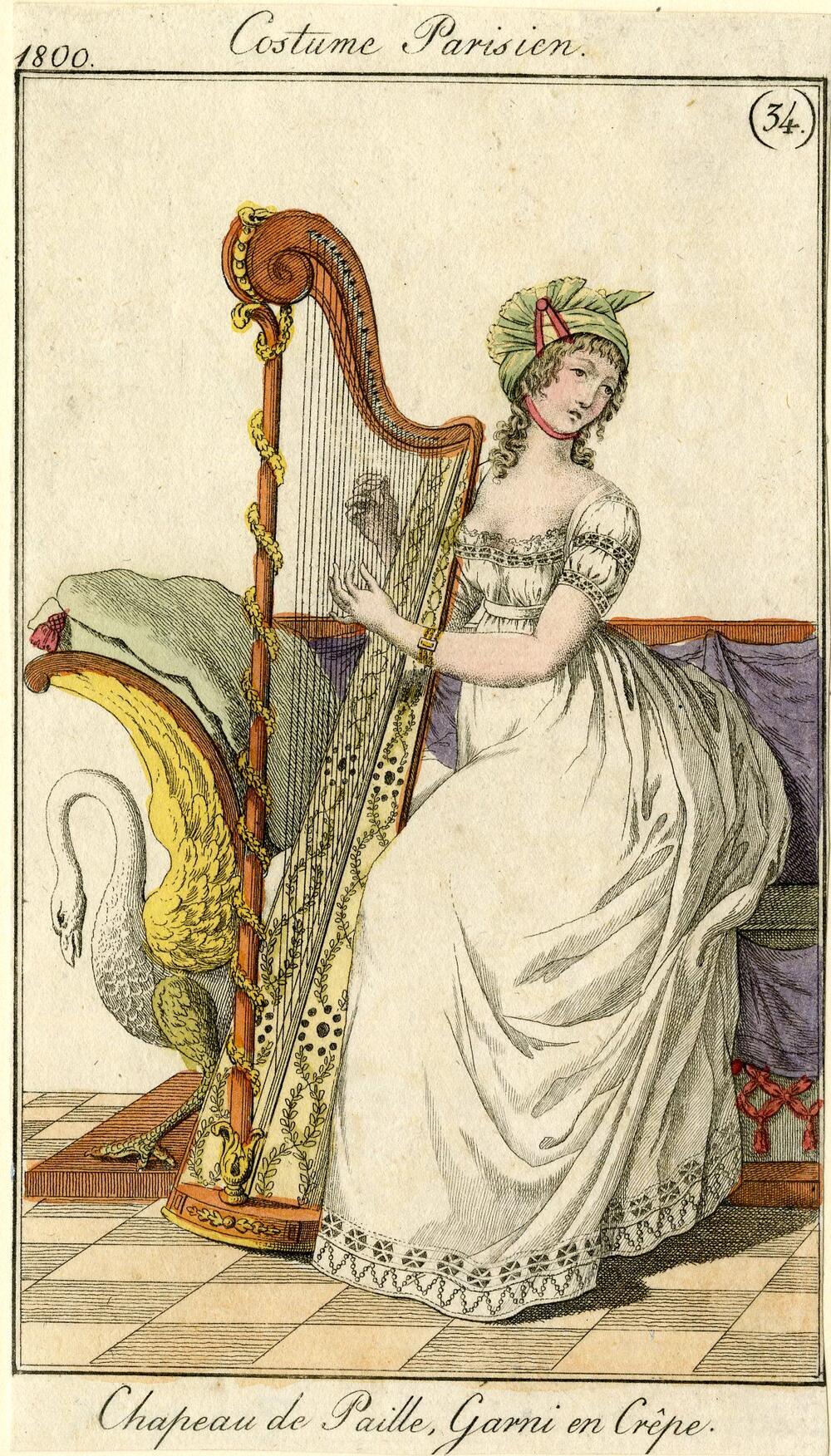 Costume Parisien 'Chapeau de Paille, Garne en Crêpe'