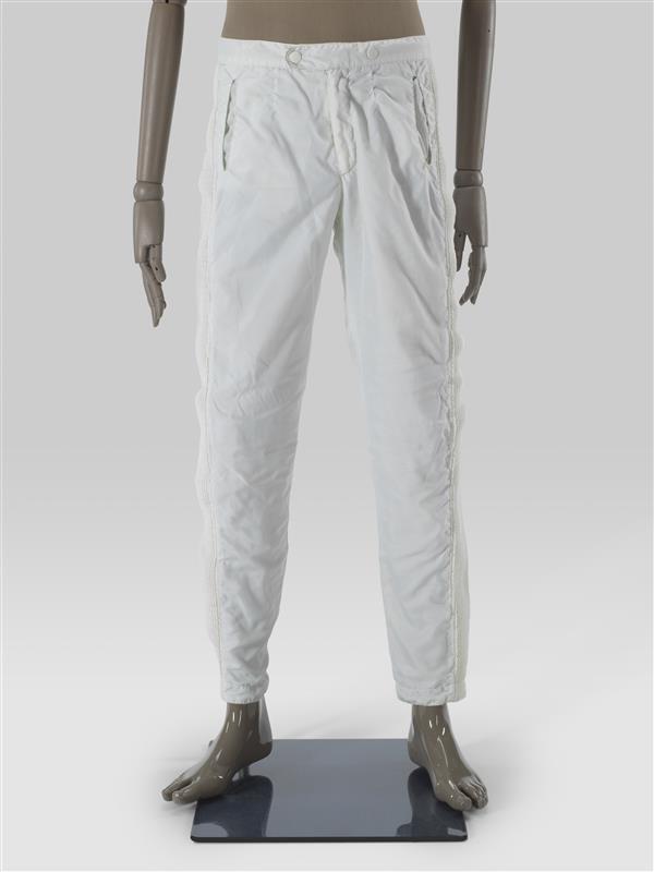 Lange broek, wit nylon/polyamide, voering van wit gaas