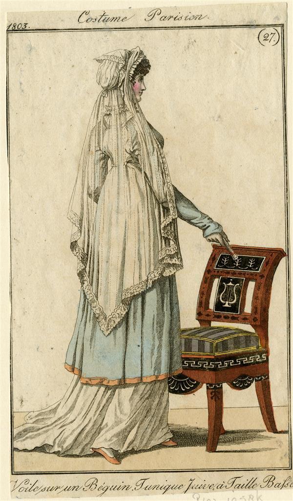 Costume Parisien 'Voile sur un Béguin. Tunique Joive à Taille ...'