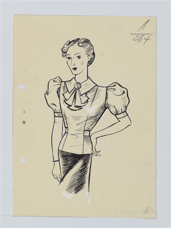 Tekening van vrouwenblouse