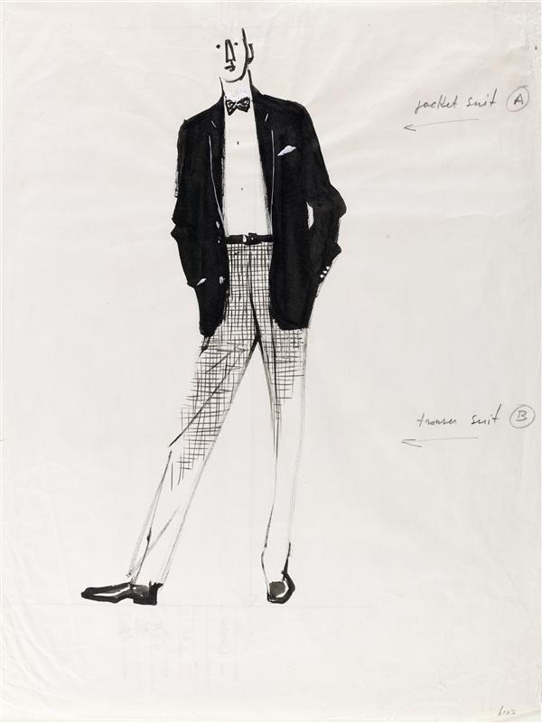 'Jacketsuit A en trouser(s)suit B'