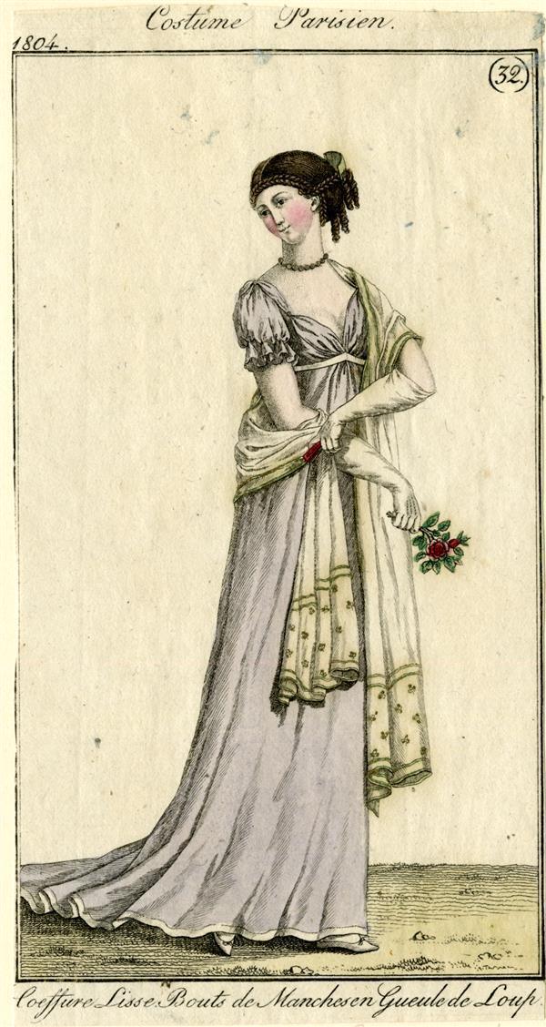 Costume Parisien 'Coiffure Lisse Bouts de Manches en Gueule de Loup'