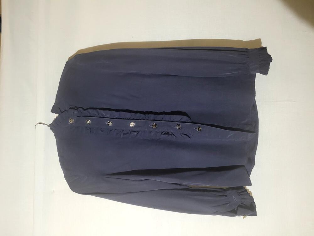 Blouse van zwarte zijde