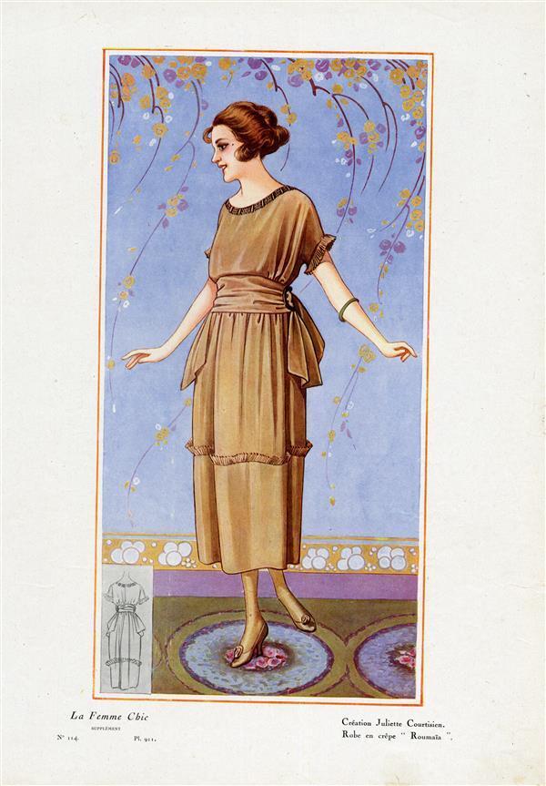 La Femme Chic, Création Juliette Courtisien, Robe en crêpe 'Roumaïa'