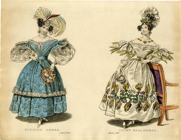 Evening dress, Court ball dress
