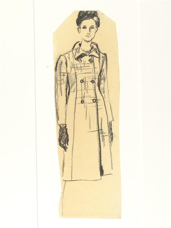 Hubert de Givenchy - mantel (in bruin met beige tweed)