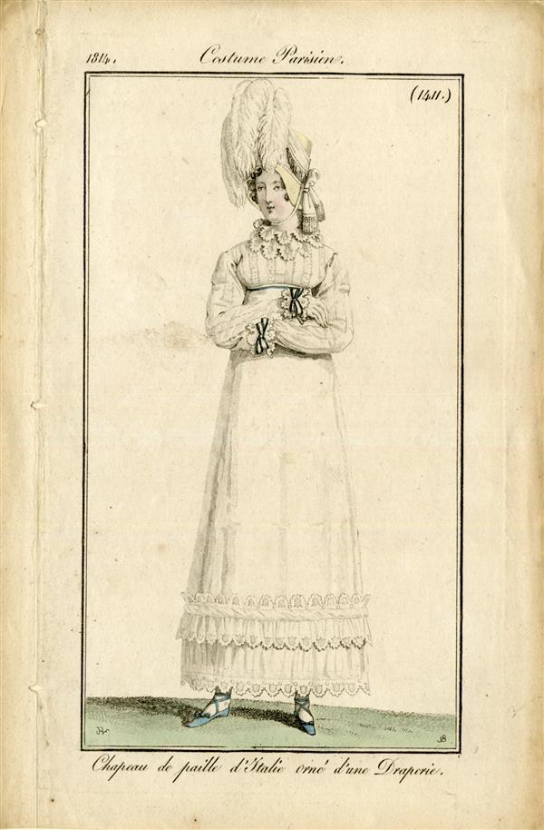 Costume Parisien 'Chapeau de paille d'Italie orné d'une Draperie'