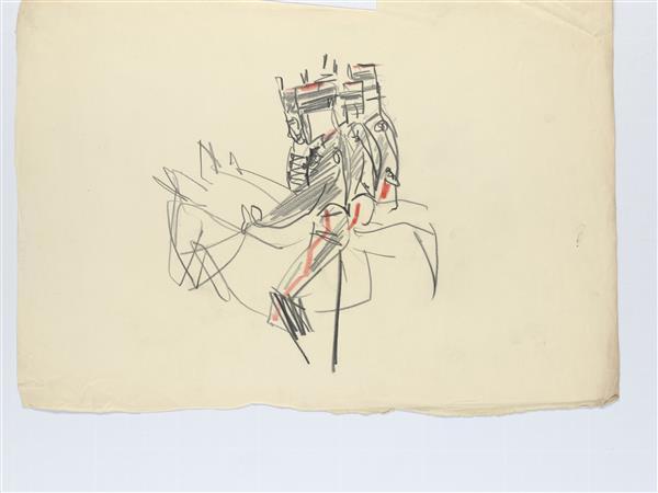 Illustratie van vier guards te paard