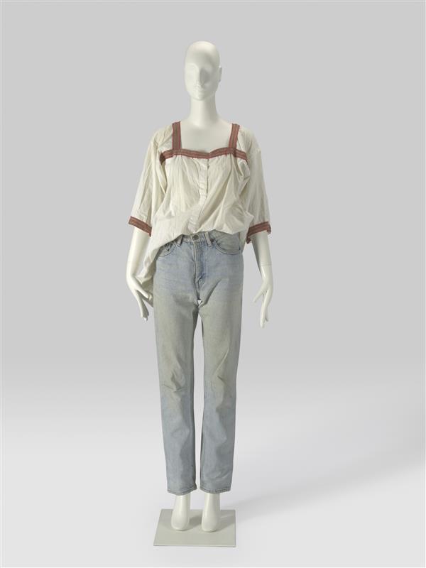 Blouse en spijkerbroek