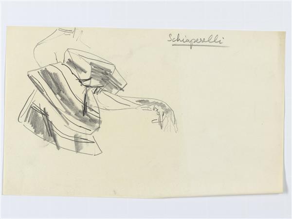 Modetekening van handschoenen Schiaparelli