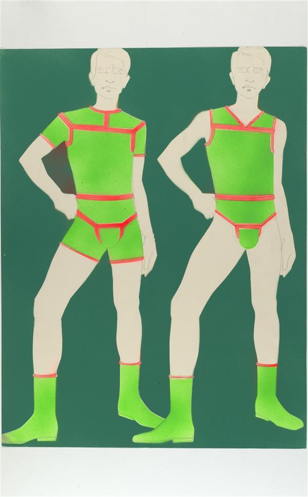 Ontwerptekening van mannenondergoed
