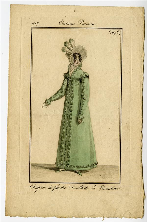 Costume Parisien 'Chapeau de pluche. Douillette de Lévantine'