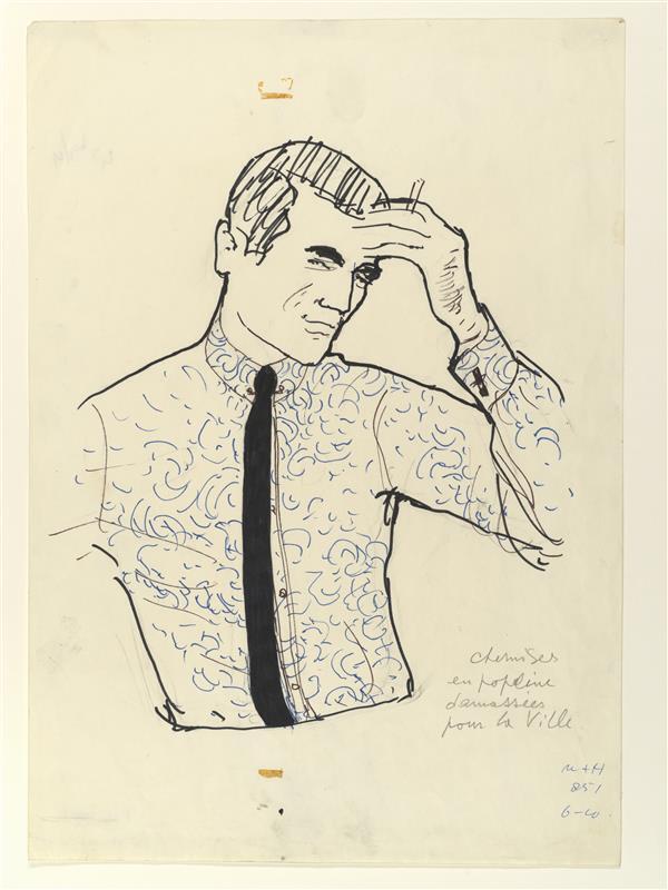 'Chemises en popeline damassées pour la ville' (Riche and plain)