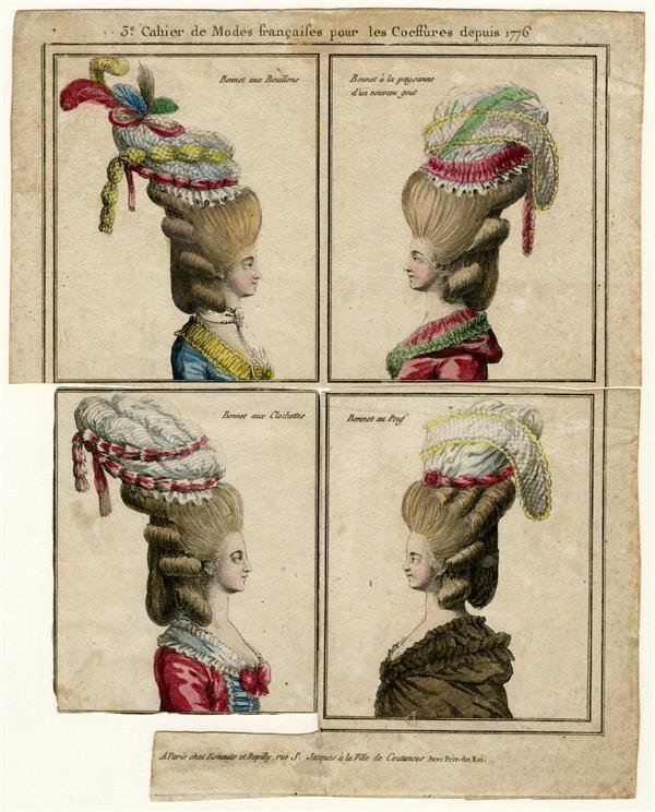 3e Cahier de Modes françaises pour les Coeffures depuis 1776