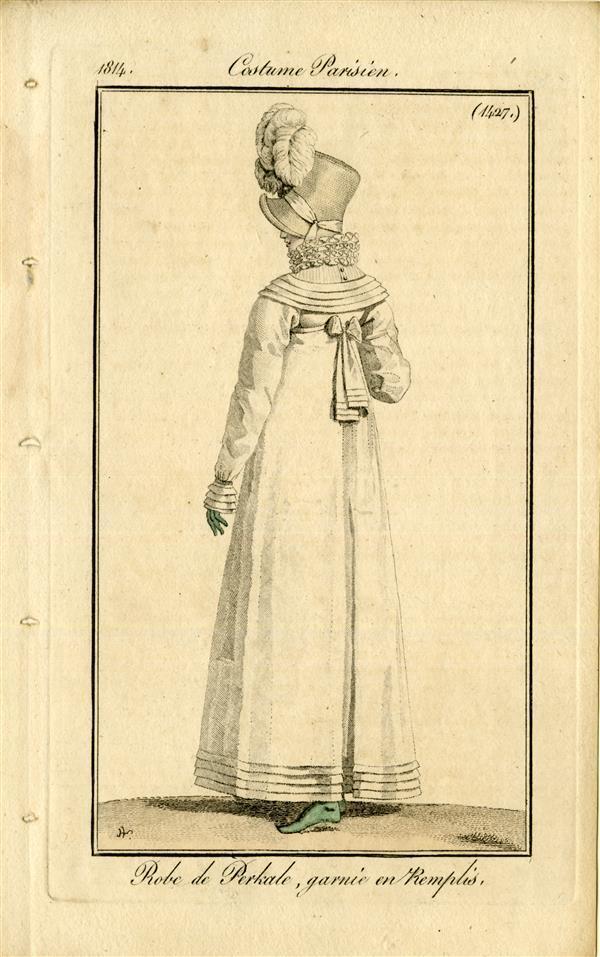 Costume Parisien 'Robe de Perkale, garnie en Remplis'