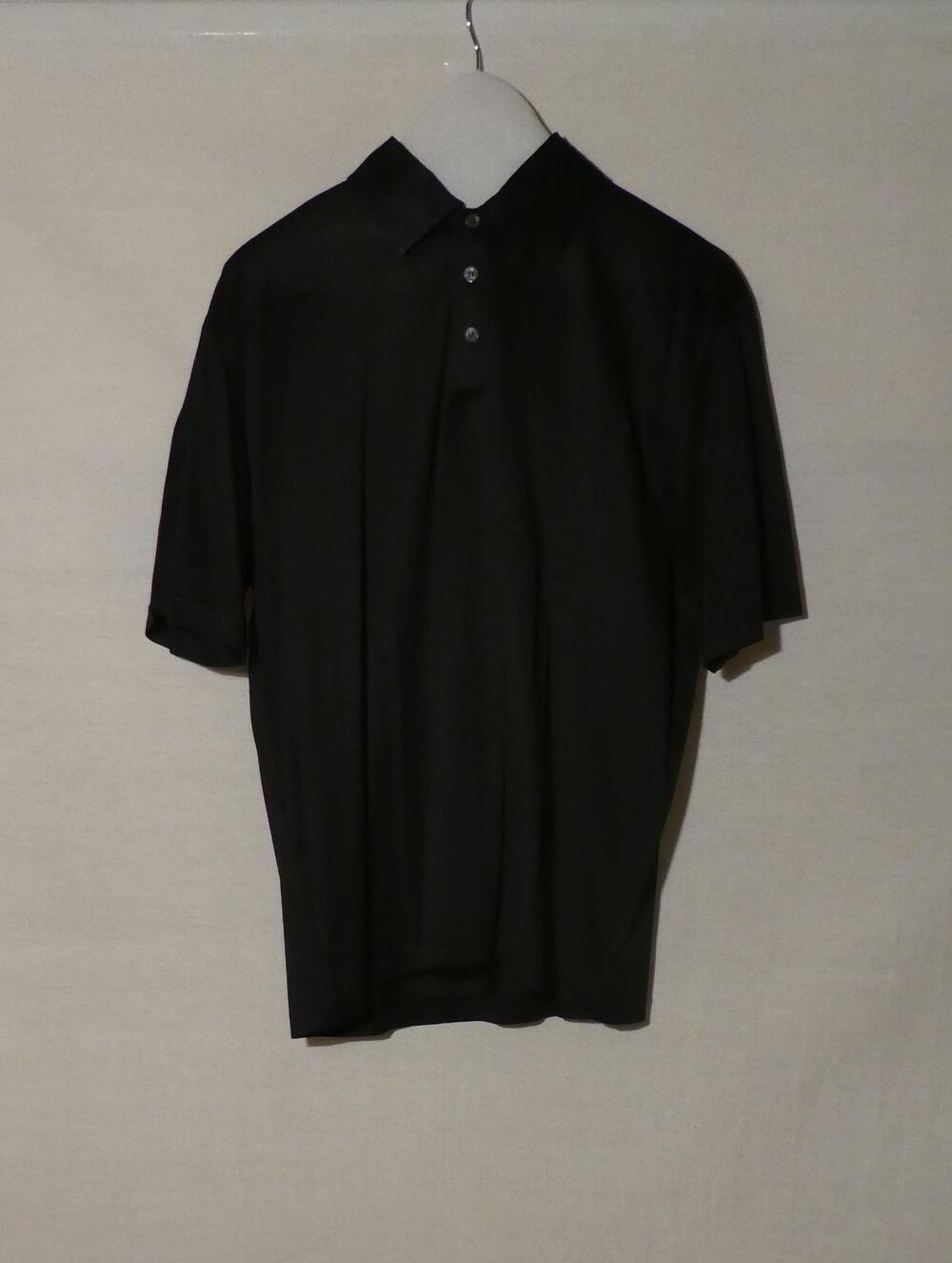 Poloshirt (man) van zwart gemerceriseerd katoen