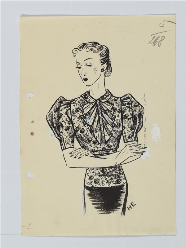 Tekening van vrouwenblouse