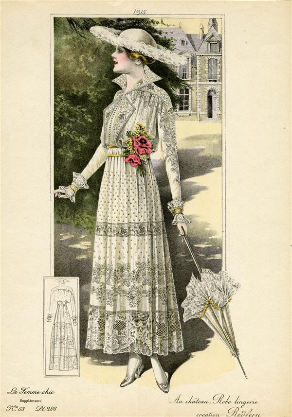 La Femme Chic, Au château, Robe Lingerie, création Redfern