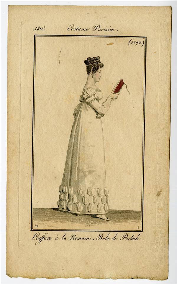 Costume Parisien 'Coiffure à la Romaine. Robe de Perkale'