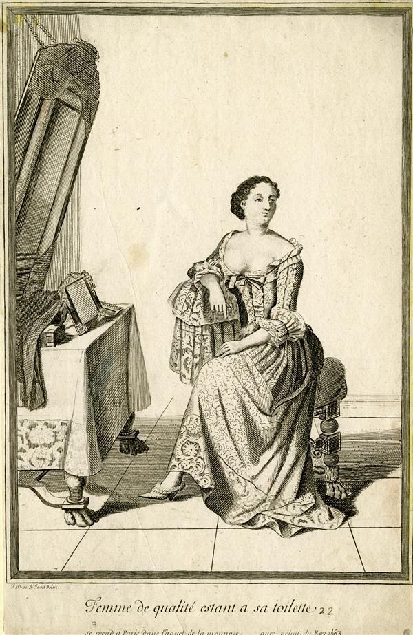 Femme de qualité estant a sa toilette