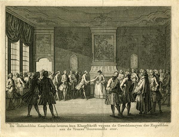 De hollandse kooplieden leveren hun klaagschrift