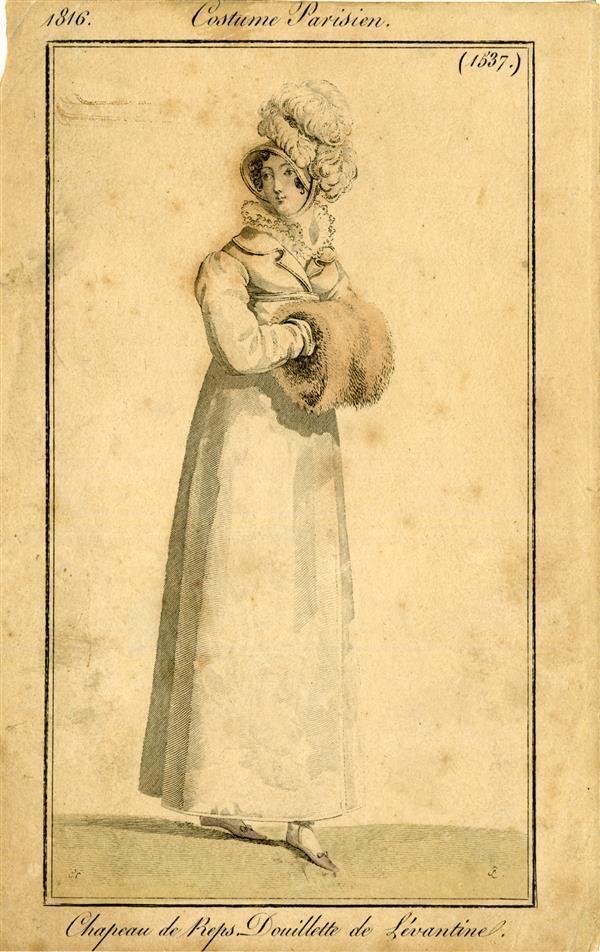 Costume Parisien 'Chapeau de Reps. Douillette de Lévantine'