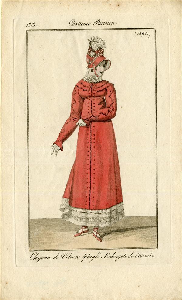 Costume Parisien 'Chapeau de Velours épinglé. Redingote de Casimir'