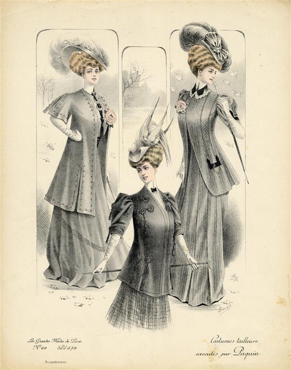 Les Grandes Modes de Paris, Costumes tailleurs executés par Paquin