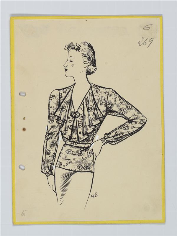 Tekening van vrouwenblouse