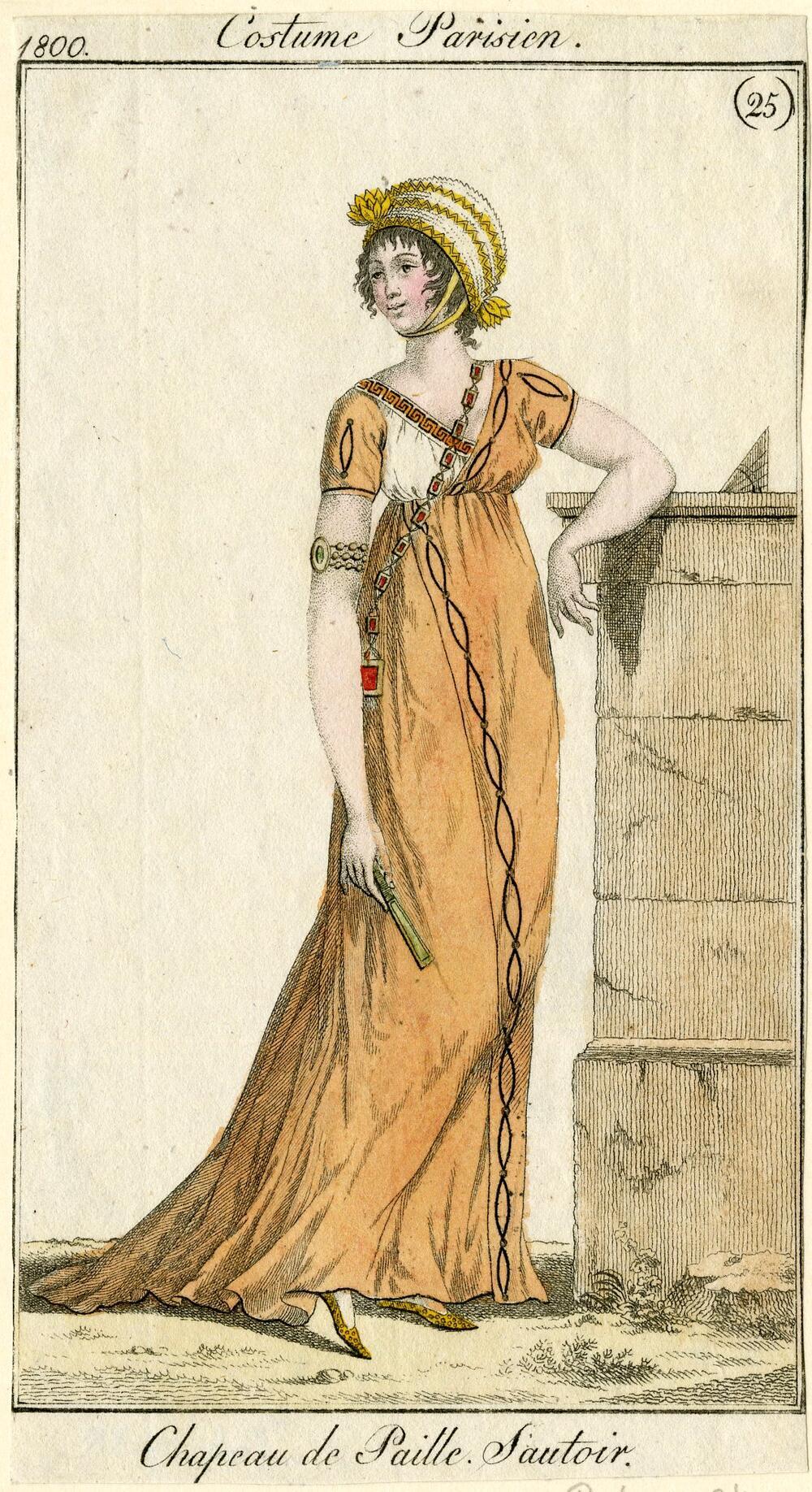 Costume Parisien 'Chapeau de Paille. Sautoir'