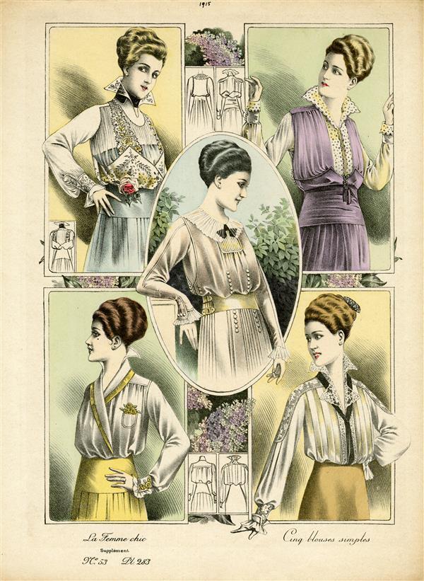 La Femme Chic, Cinq blouses simples
