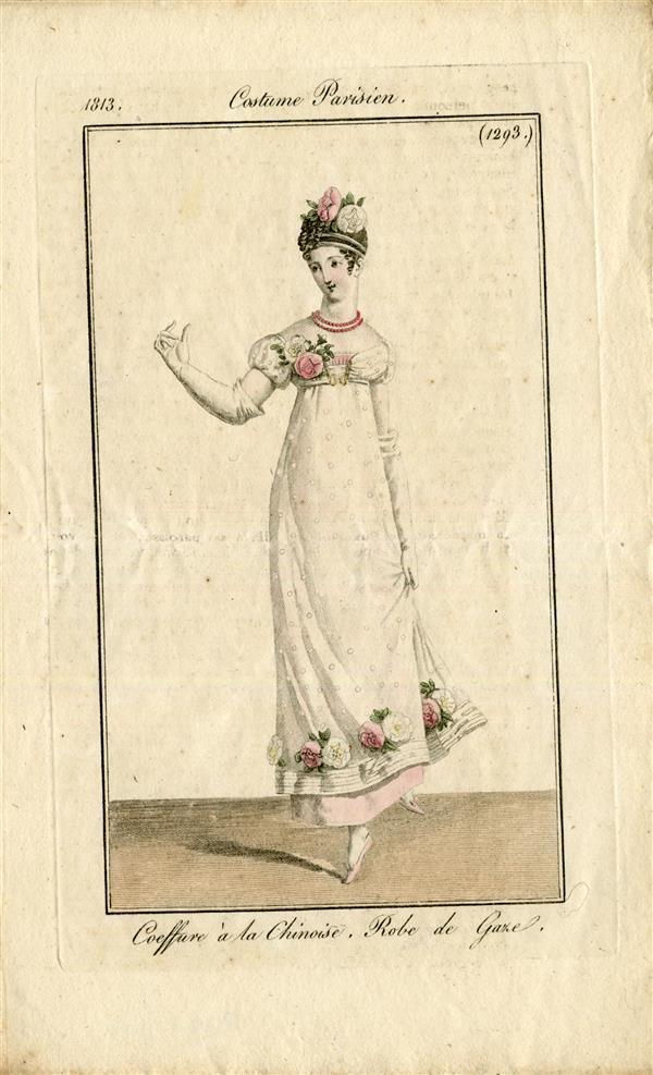 Costume Parisien 'Coiffure à la Chinoise. Robe de Gaze'
