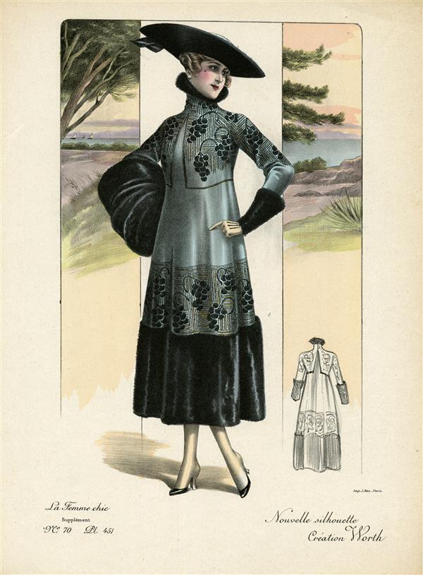 La Femme chic, Nouvelle silhouette, Création Worth