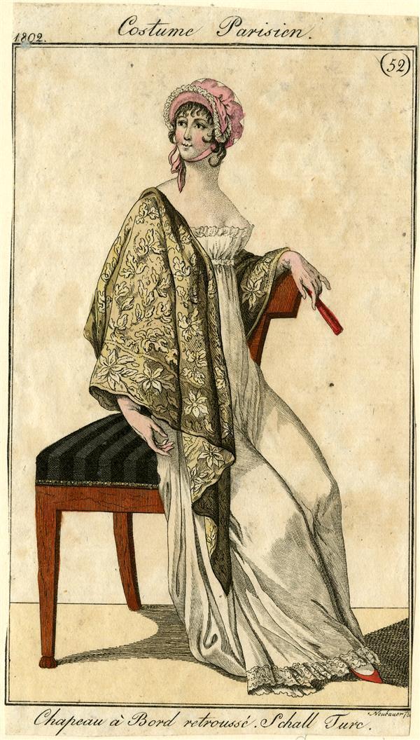 Costume Parisien 'Capeau à Bord retroussé. Schall Turc'