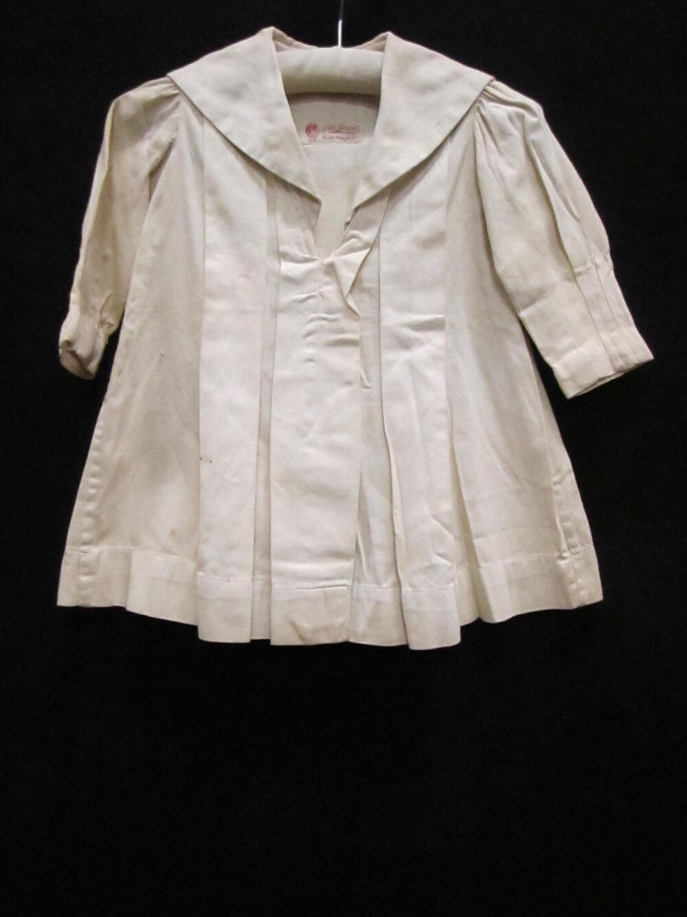 Jurk (kind) / Blouse (kind) van wit keperkatoen