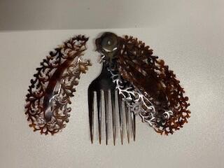 Haarspeld, met pauwenstaart versiering