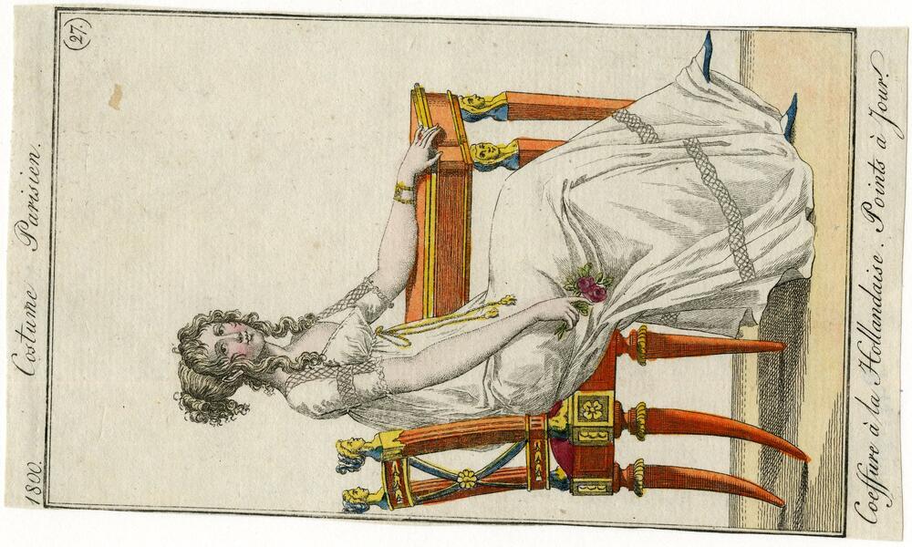 Costume Parisien 'Coeffure à la Hollandaise, Points à Jour'