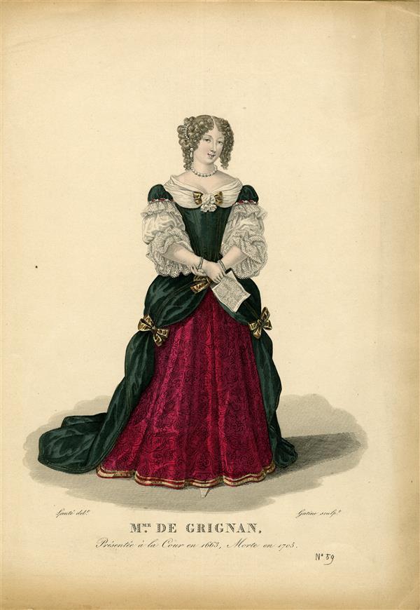 Mme de Grigan, Présentée à la Cour en 1663, Morte en 1705