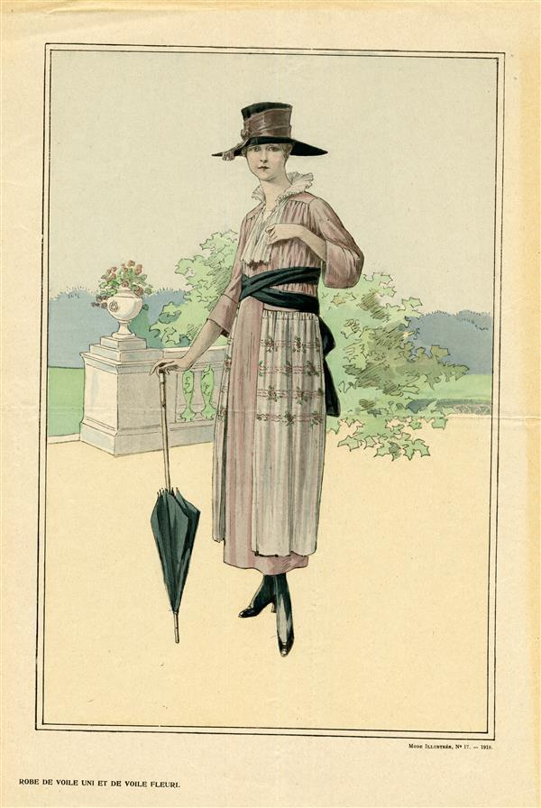 Robe de voile uni et de voile fleuri