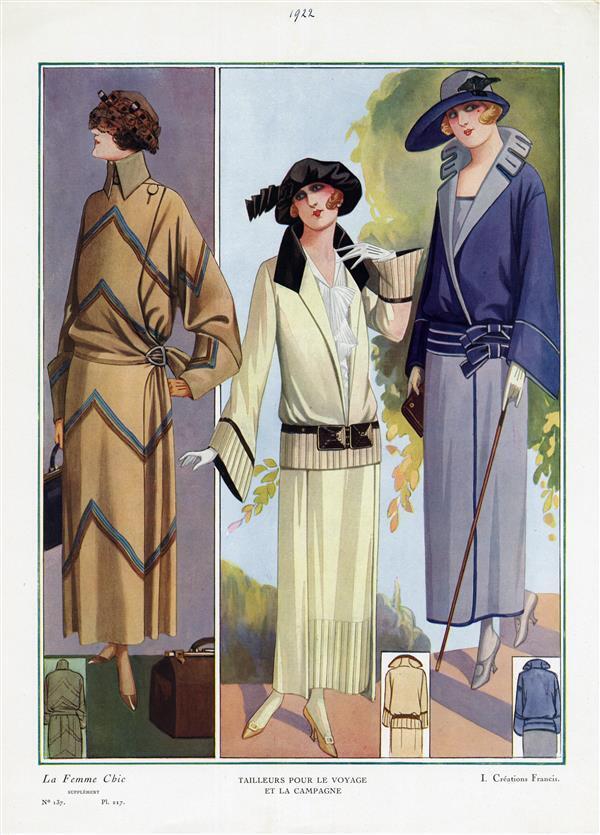 La Femme Chic, Tailleurs pour le voyage et la campagne; Créations Francis