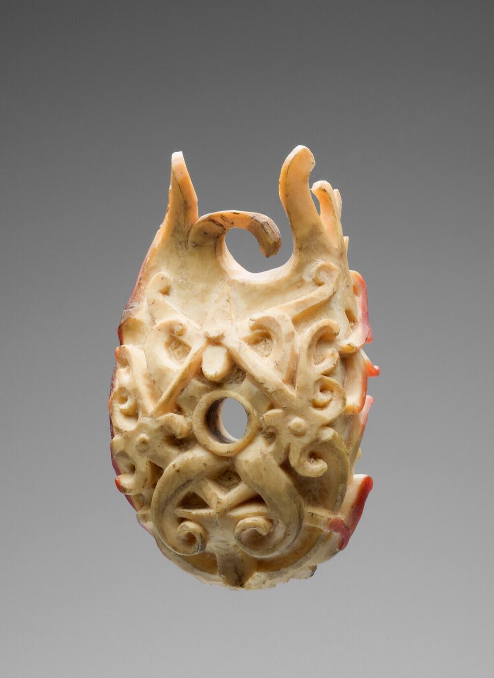 Earring from hornbill beak
