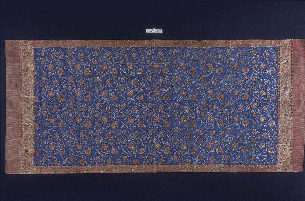 Katoenen schouderdoek met florale motieven