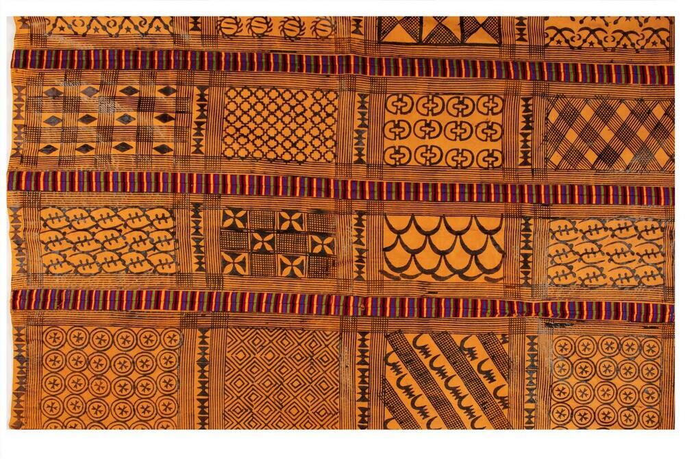 Doek bedrukt met adinkramotieven