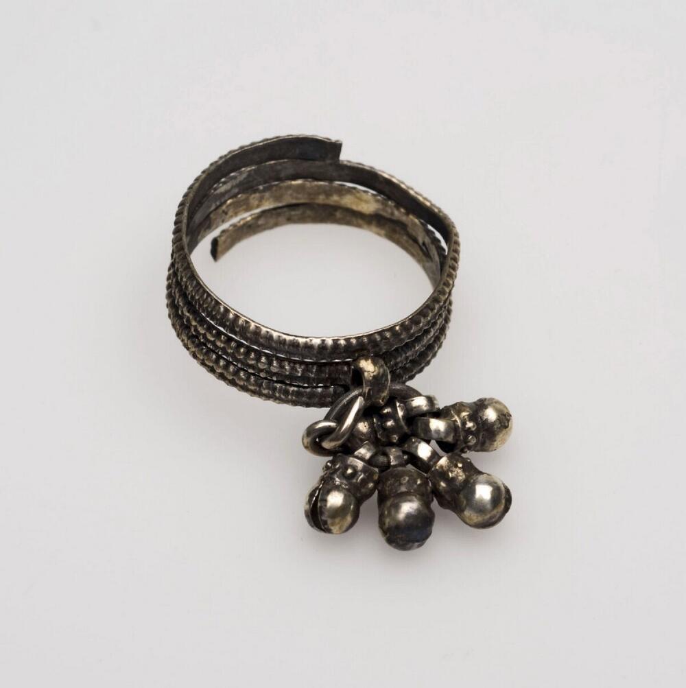 Zilveren vrouwen teenring
