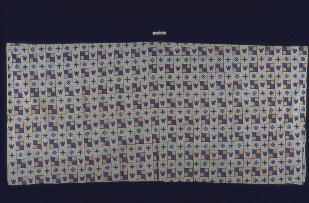 Geblokte katoenen wikkelrok met abstracte motieven en vlinders