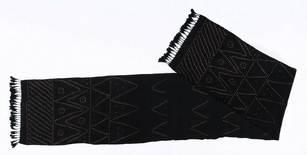 Katoenen hoofddoek in plangi-techniek