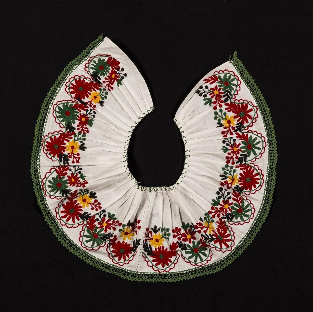 Kraag met geborduurde bloemen